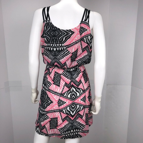 Pink Rose Women's Small Black Pink White Blouse - Picture 3 of 7